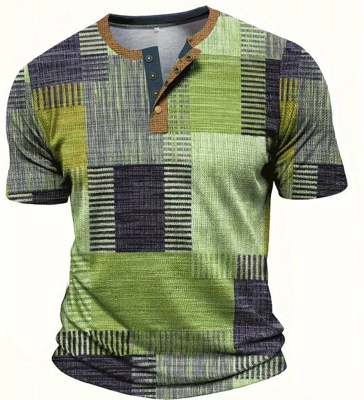 Lucas – T-shirt patchwork décontracté