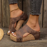 Sofia - Sandales Wedges Lumi Stud