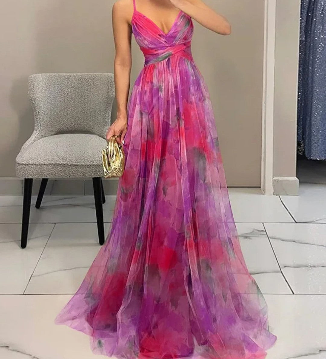 Claudia |™ Robe longue envoûtante avec imprimé floral
