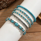 Maëlys™ — Bracelet multi-rangs turquoise raffiné