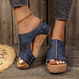 Sofia - Sandales Wedges Lumi Stud