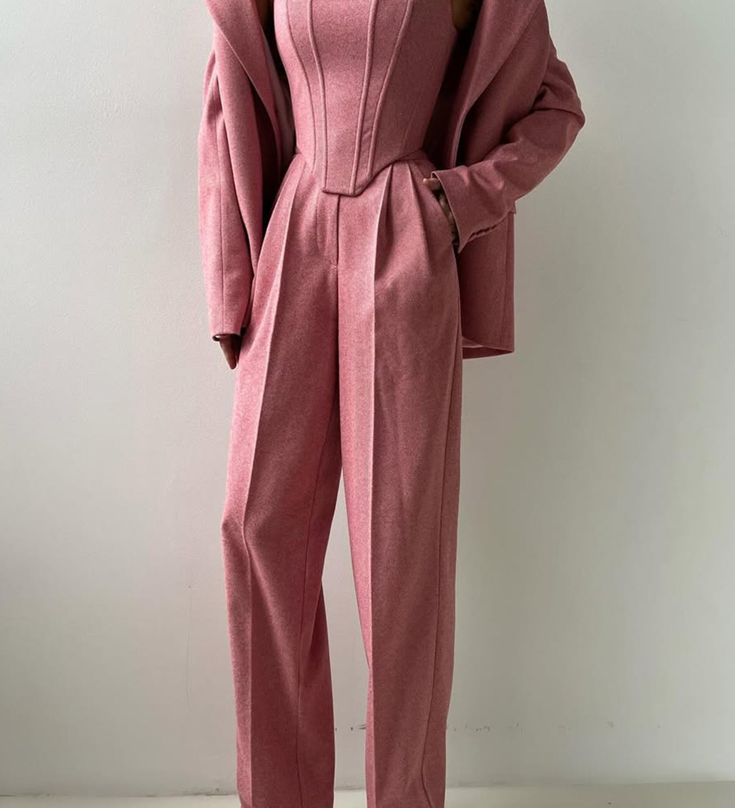 Dolce | Ensemble trois pièces avec blazer croisé