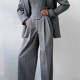 Dolce | Ensemble trois pièces avec blazer croisé