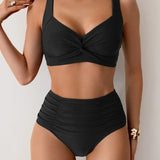 Noémie | Ensemble de bikini d'été taille haute