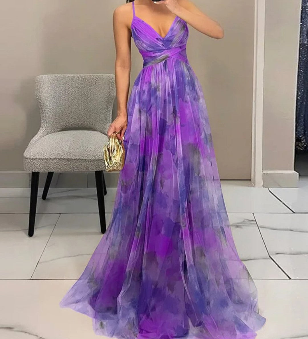 Claudia |™ Robe longue envoûtante avec imprimé floral