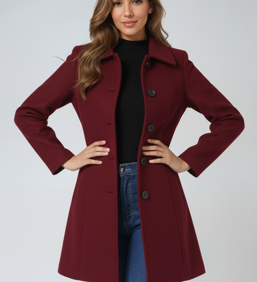 Marenne | Manteau d'Hiver à Boutonnage Simple