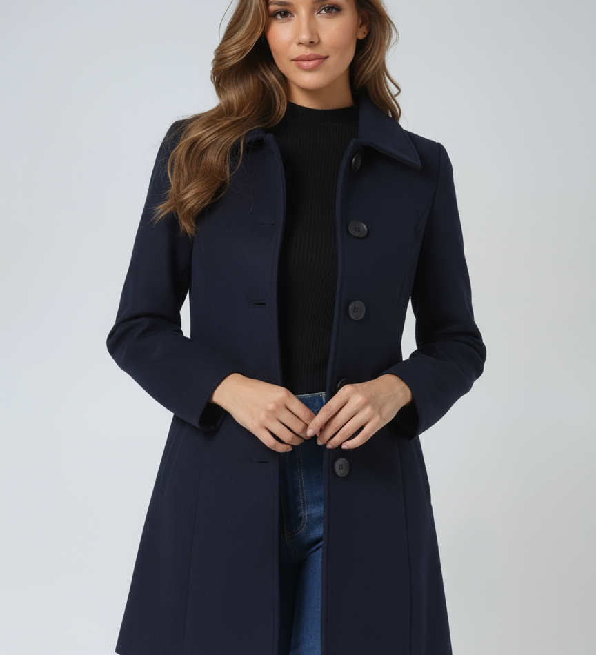 Marenne | Manteau d'Hiver à Boutonnage Simple