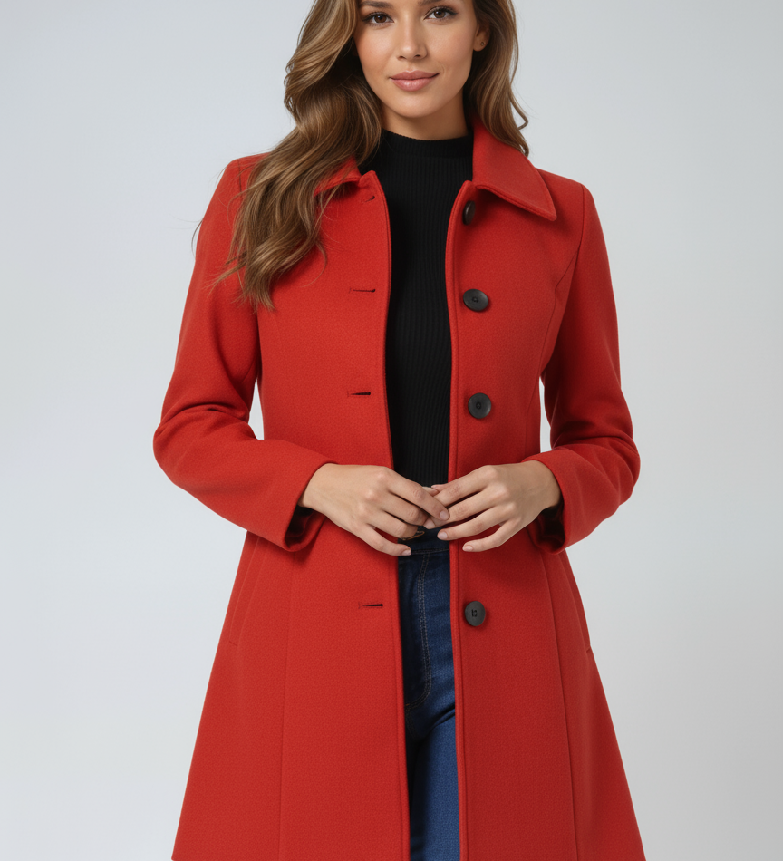 Marenne | Manteau d'Hiver à Boutonnage Simple
