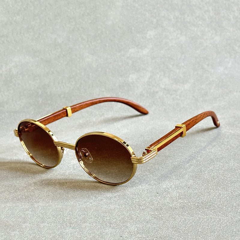 Joël | Lunettes de soleil en bois avec verres dégradés