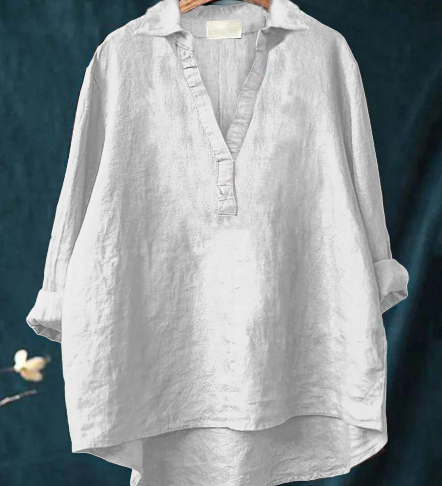 Andrea | Blouse d'été élégante en lin