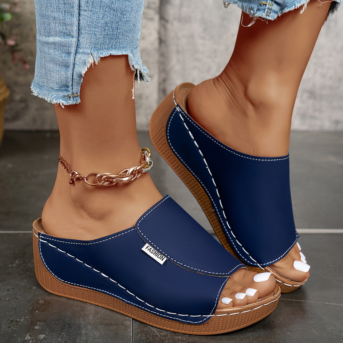 Isabelle | Mules compensées confortables
