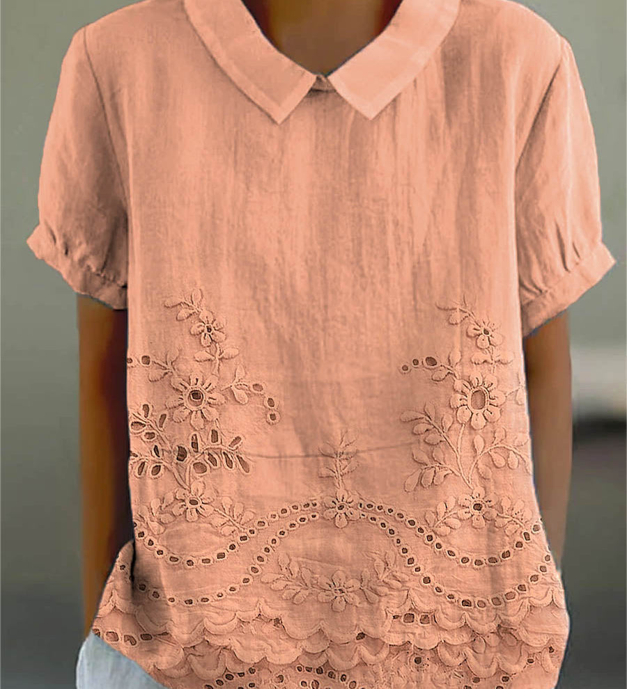 Lily | Chemise Brodée de Fleurs