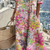 Flora | Robe midi fleurie décontractée