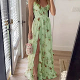 Paola | Robe florale romantique avec décolleté en V
