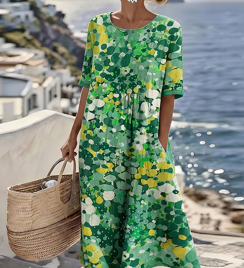 Flora | Robe midi fleurie décontractée
