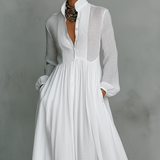 Selena | Robe Maxi avec Boutons Frontaux Fluides