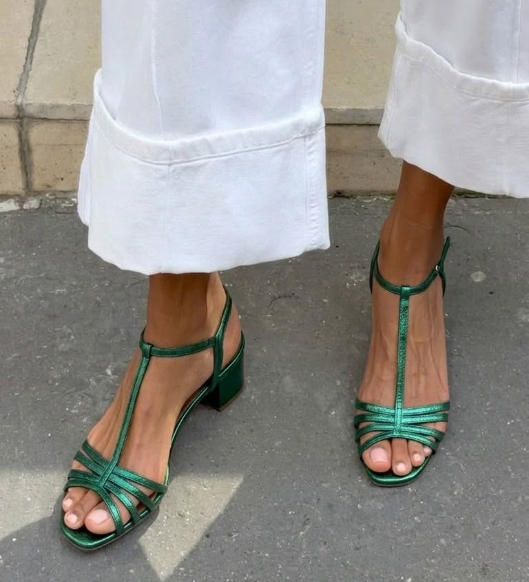 Allegra | Sandales Dorées Élégance Quotidienne