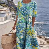 Flora | Robe midi fleurie décontractée