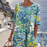 Flora | Robe midi fleurie décontractée