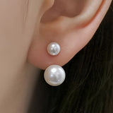 Élise | Boucles d'oreilles à perles doubles