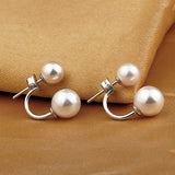Élise | Boucles d'oreilles à perles doubles