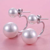Élise | Boucles d'oreilles à perles doubles