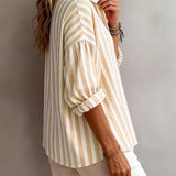 Nora | Blouse Rayée Légère avec Col