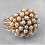 Inès | Bague en Or avec Perles Incrustées Élégante