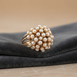 Inès | Bague en Or avec Perles Incrustées Élégante