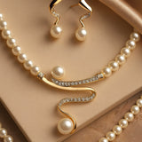 Angélique | Ensemble de Collier en Perles Naturelles Élégantes