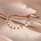 Julia | Bracelet Élegant en Perles et Or