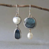 Astrid | Boucles d'oreilles en perles bleues gracieuses