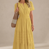 Emma | Robe maxi avec taille froncée