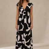 Camelia | Robe midi fluide avec imprimé vibrant