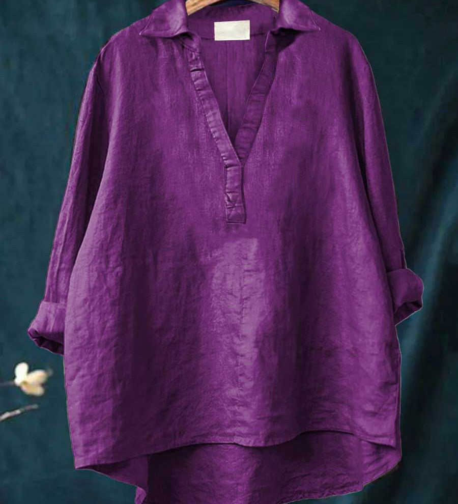 Andrea | Blouse d'été élégante en lin