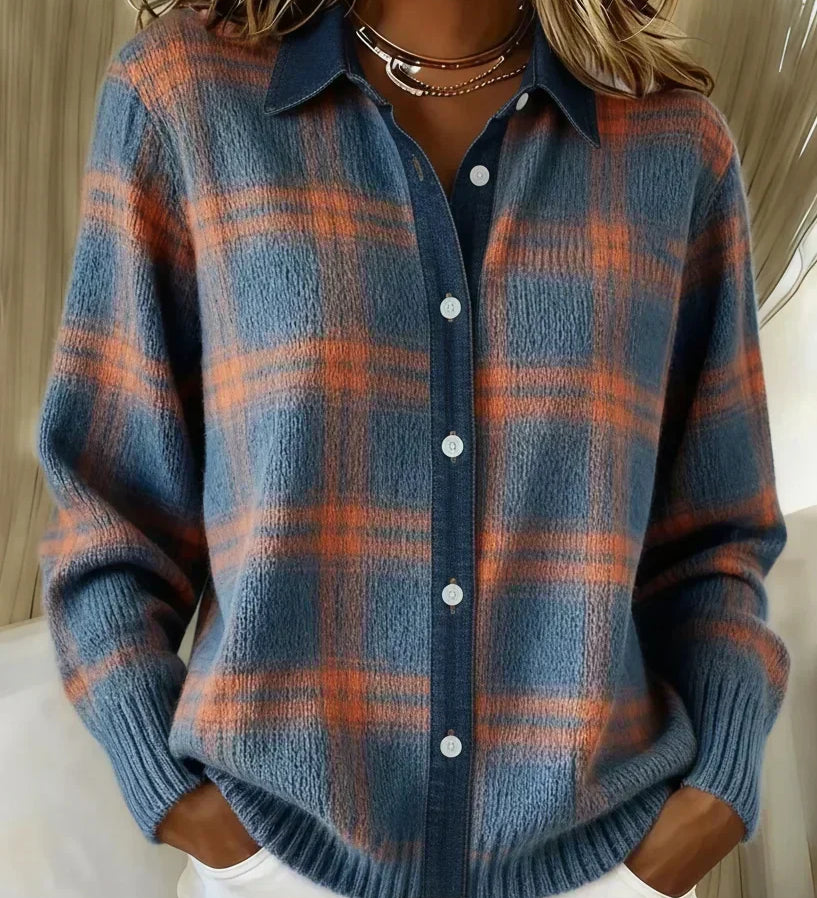 Clarisse | Pull à carreaux rétro