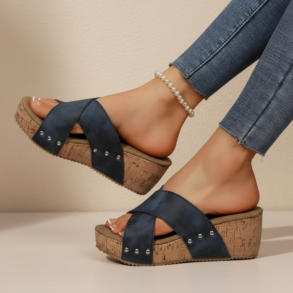 Oakley – Sandales à Talon Wedge Boho