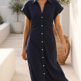 Alice | Robe midi avec boutons