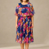 Aitana | Robe midi avec un imprimé vibrant