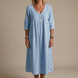 Alba | Robe longue à imprimé floral artistique