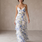 Uri | Robe Midi Fleurie avec Volants