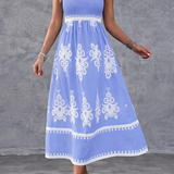 Martina | Robe maxi avec imprimé artistique et taille élastique