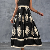Martina | Robe maxi avec imprimé artistique et taille élastique