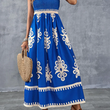 Martina | Robe maxi avec imprimé artistique et taille élastique