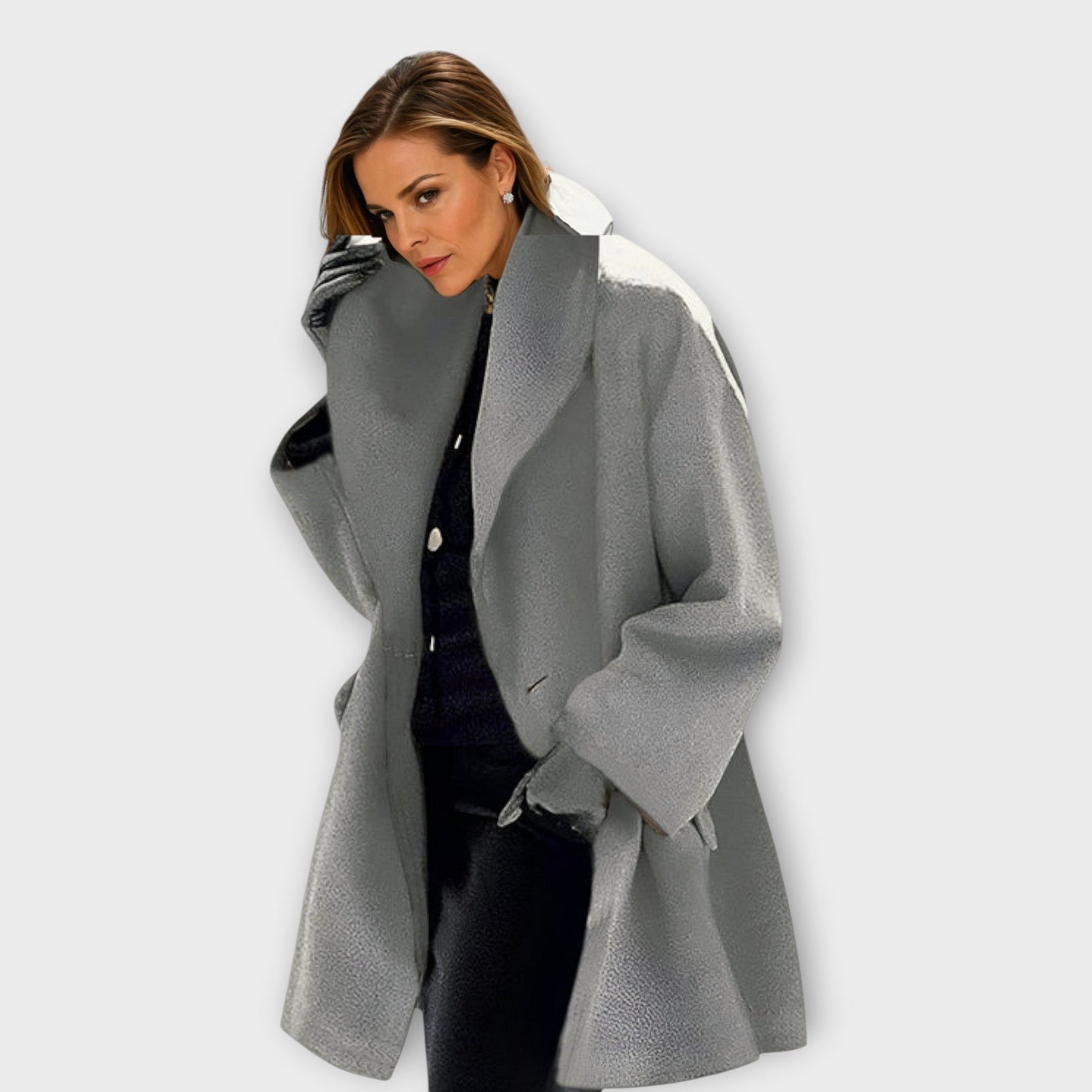 Céleste | Manteau coupe-vent de luxe en laine