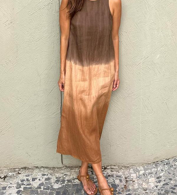 María | Robe maxi fluide avec dégradé élégant