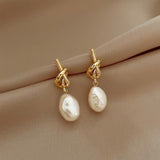 Océane | Boucles d'oreilles Élégance Perle Nouée