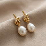 Océane | Boucles d'oreilles Élégance Perle Nouée