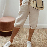 Laluna | Short femme en coton et lin