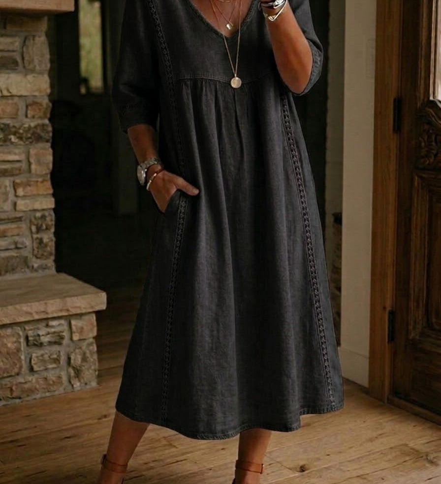 Alba | Robe longue à imprimé floral artistique